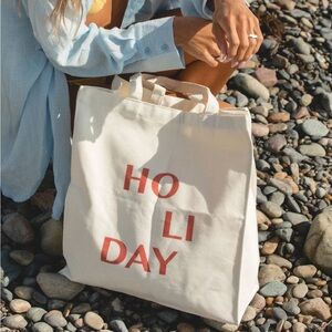 Solai Holiday Large Canvas Tote Bag, New!